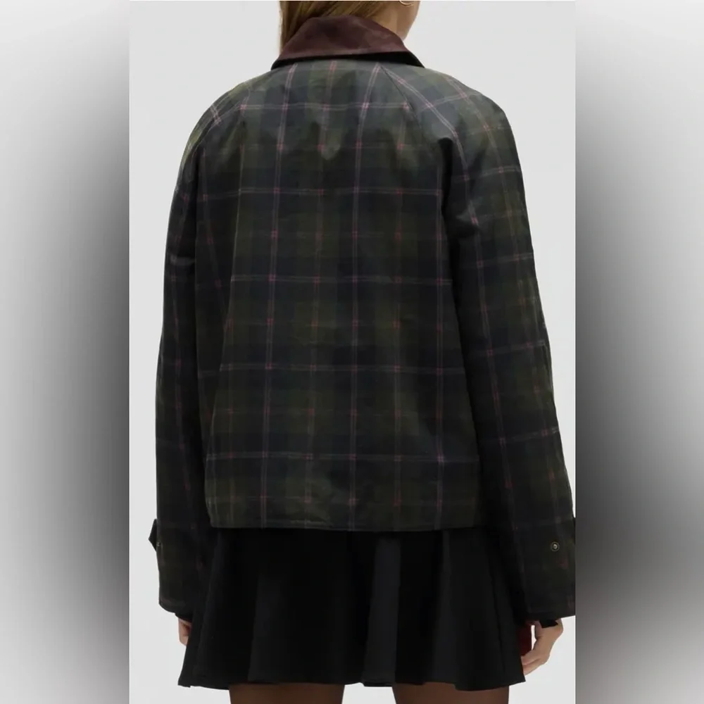 NVLT Anthropologie Waxed - Cotton Plaid Women's Jacket - Picture 3 of 14